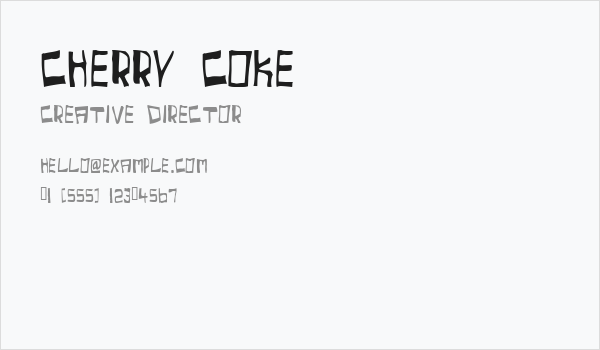 Cherry Coke Business Card