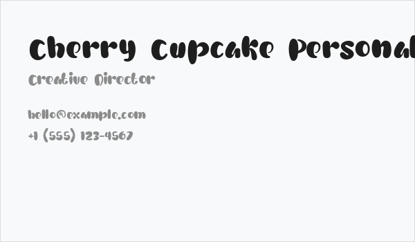 Cherry Cupcake Personal Use Business Card