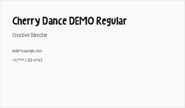 Cherry Dance DEMO Regular Business Card