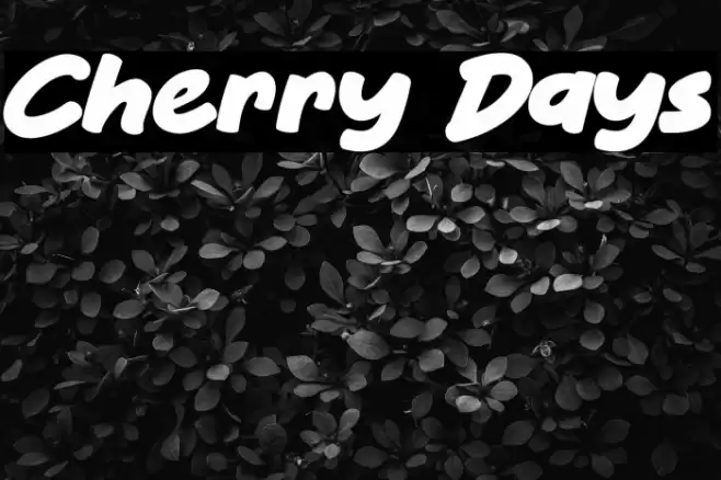 Cherry Days Font examples