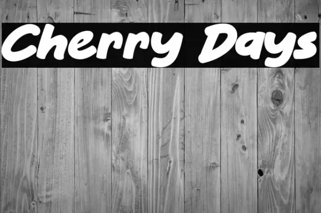 Cherry Days Font examples