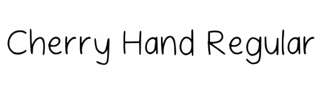 Cherry Hand Regular  Frei Schriftart Herunterladen
