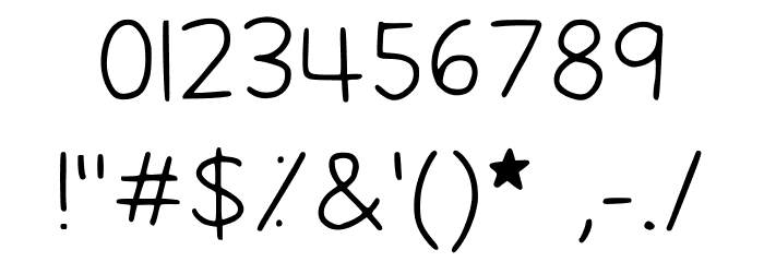 Cherry Hand Regular Font OTHER CHARS