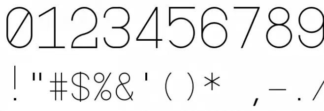 Cherry Monospace-Light Font Alte caractere