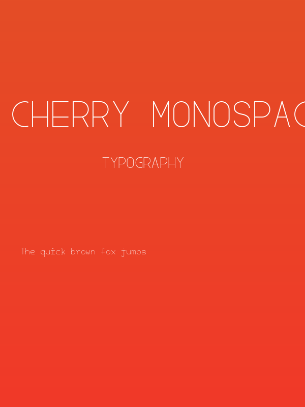 Cherry Monospace-Light Poster