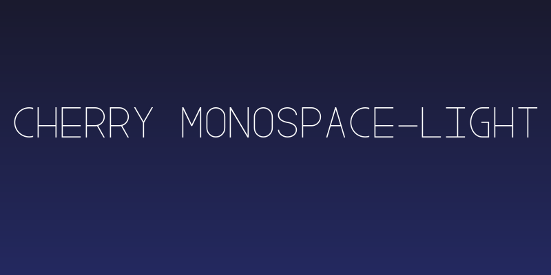 Cherry Monospace-Light Social Header