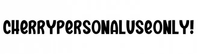Cherry PERSONAL USE ONLY!  免费字体下载