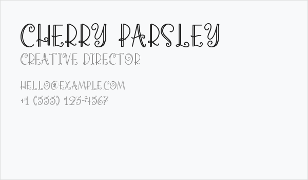 Cherry Parsley Business Card
