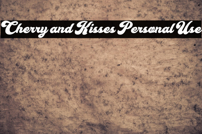 Cherry and Kisses Personal Use Font examples