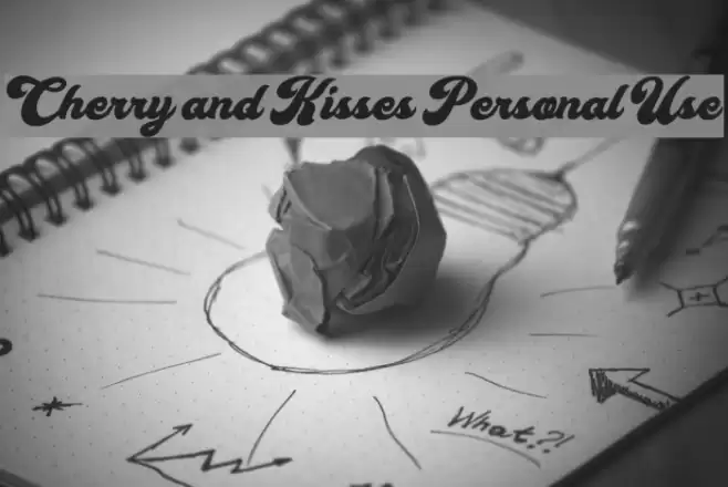 Cherry and Kisses Personal Use Font examples