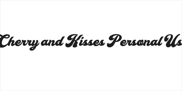 Cherry and Kisses Personal Use Logo