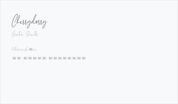 Cherrydorry Business Card