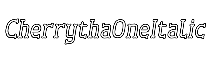 Cherrytha One Italic  Frei Schriftart Herunterladen