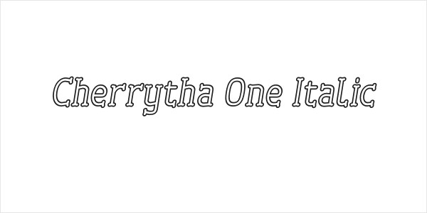 Cherrytha One Italic Logo