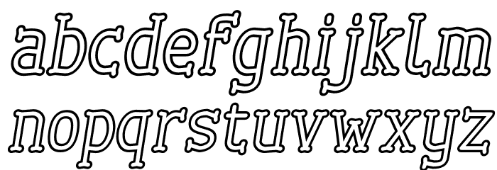 Cherrytha One Italic 字体 小写