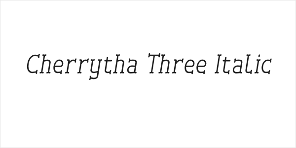 Cherrytha Three Italic Logo