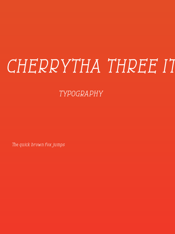 Cherrytha Three Italic Poster
