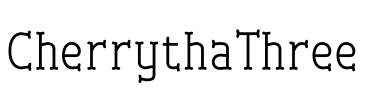 Cherrytha Three  Frei Schriftart Herunterladen