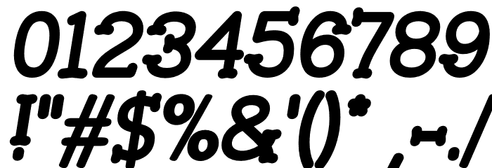 Cherrytha Two Italic Font OTHER CHARS