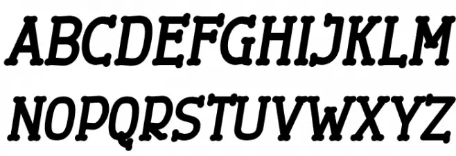 Cherrytha Two Italic Font UPPERCASE
