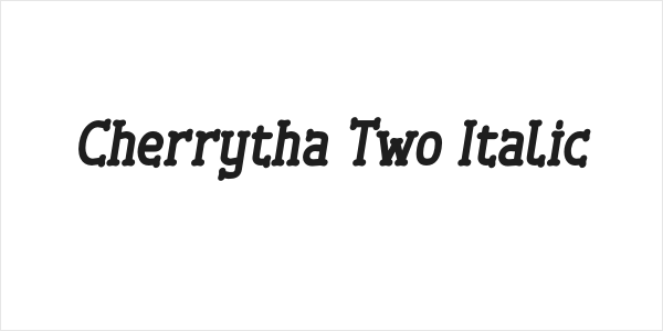 Cherrytha Two Italic Logo