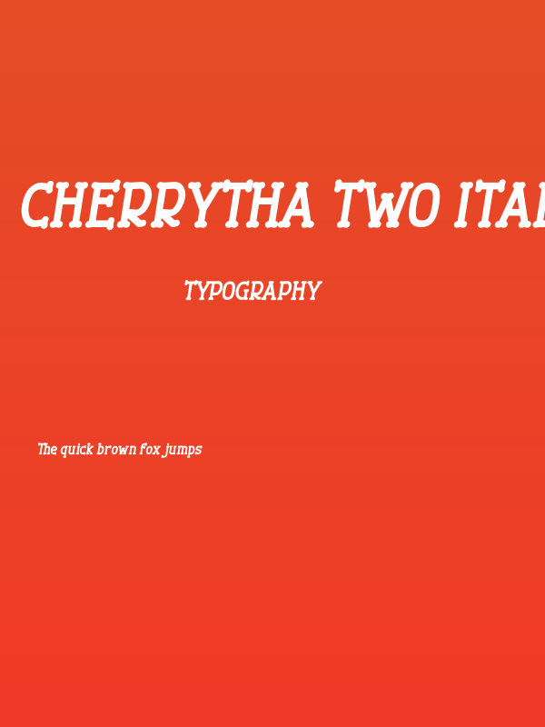 Cherrytha Two Italic Poster