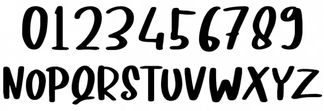 Chery Rush Demo Regular Font OTHER CHARS