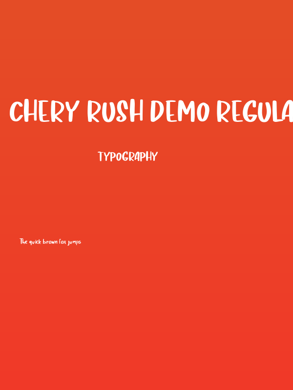 Chery Rush Demo Regular Poster