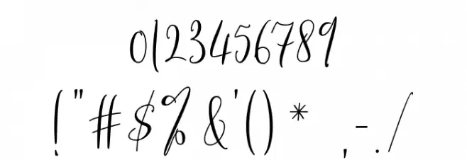 CherySantos-Regular Font OTHER CHARS