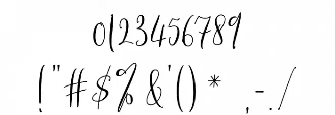 CherySantos-Regular Font OTHER CHARS