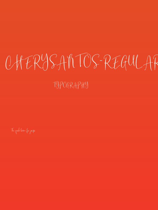 CherySantos-Regular Poster