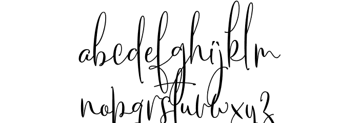 CherySantos-Regular Font LOWERCASE