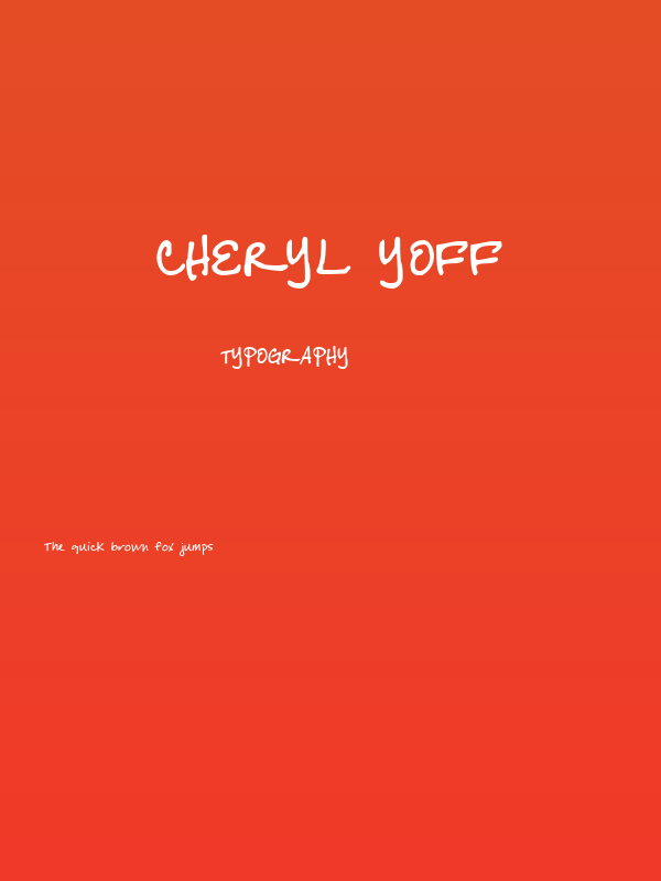 Cheryl YOFF Poster