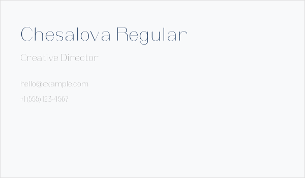 Chesalova Regular Business Card