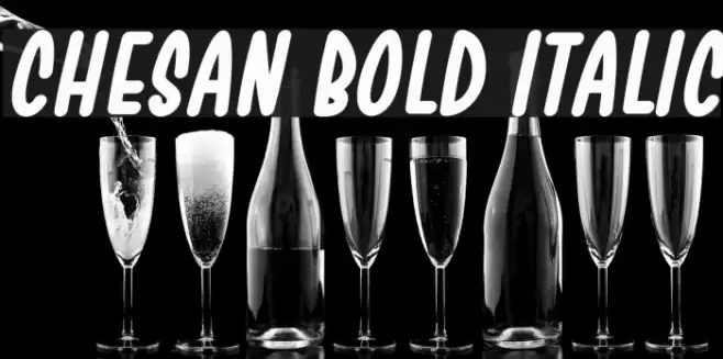 Chesan Bold Italic Font examples