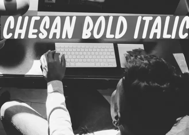 Chesan Bold Italic Font examples