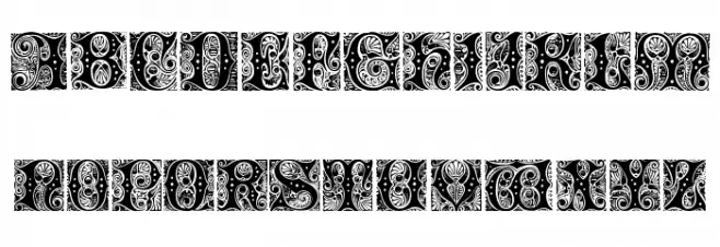 Cheshire Initials Font Litere mari