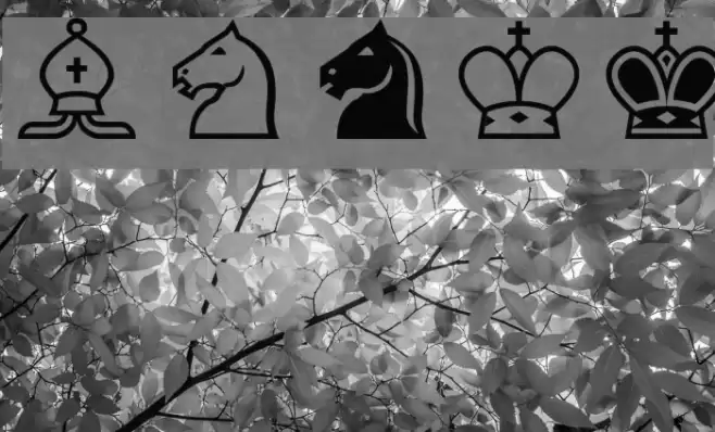 Chess-Alpha Font examples