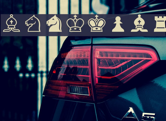 Chess-Alpha Font examples