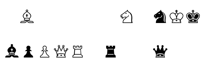 Chess-Alpha Font LOWERCASE