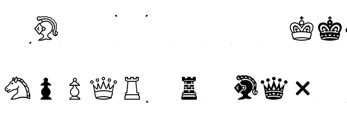 Chess-Condal Font LOWERCASE