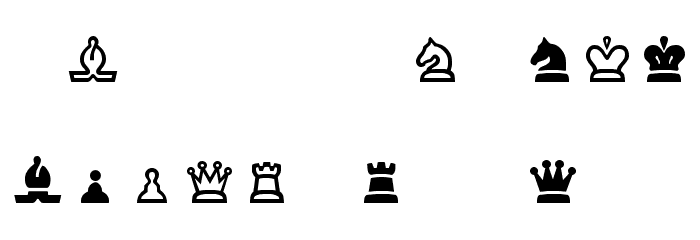 Chess Regular Font LOWERCASE