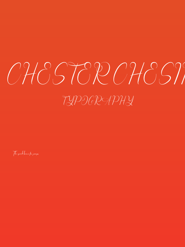 Chester Chesire Script Poster