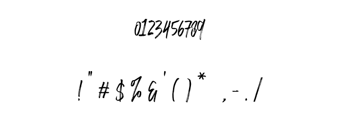 ChesterBrush Font OTHER CHARS