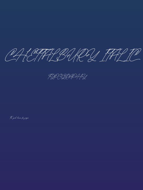 Chettalbury Italic Poster