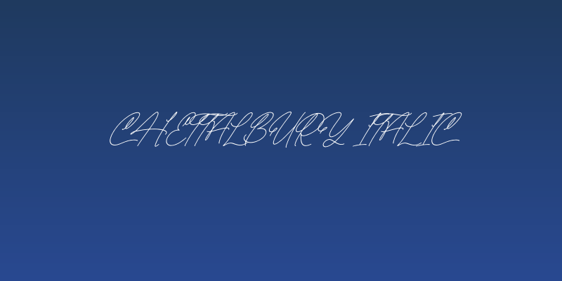 Chettalbury Italic Social Header