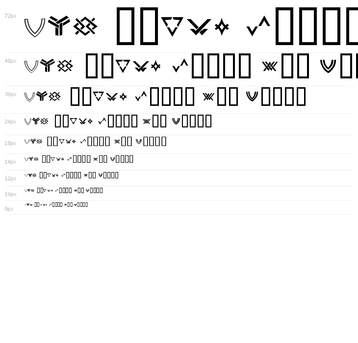 Chevron Dingbats Waterfall