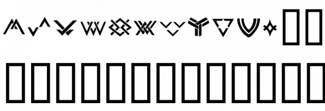 Chevron Dingbats Polices MINUSCULES