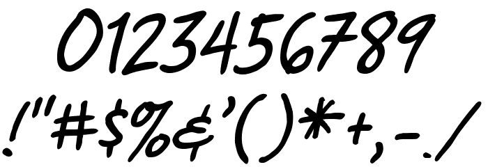 ChewedPenBB-Italic Font OTHER CHARS