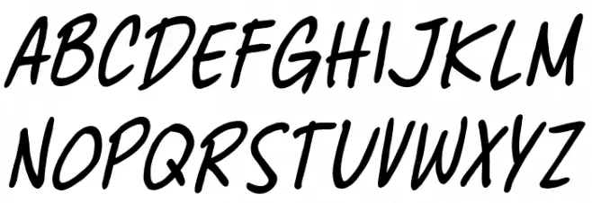 ChewedPenBB-Italic Schriftart Groß